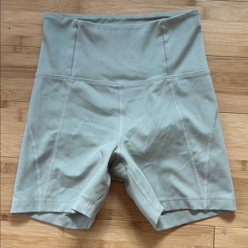 Girlfriend Collective Sage Green Biker Shorts